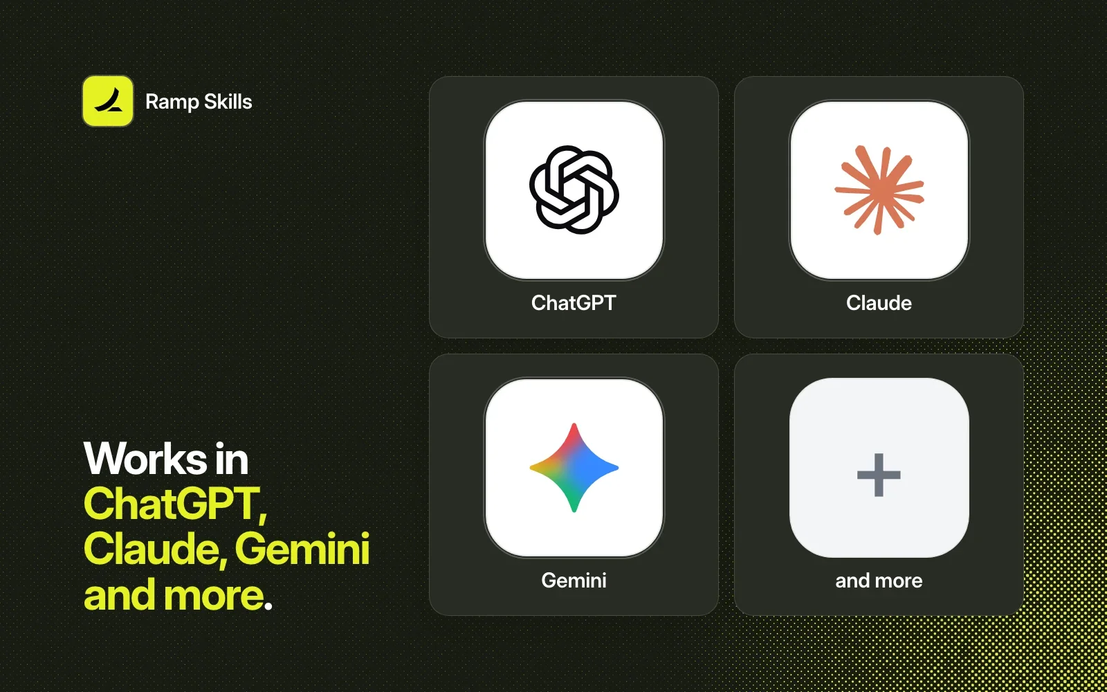 The agents it works in: ChatGPT, Claude, Gemini and more.