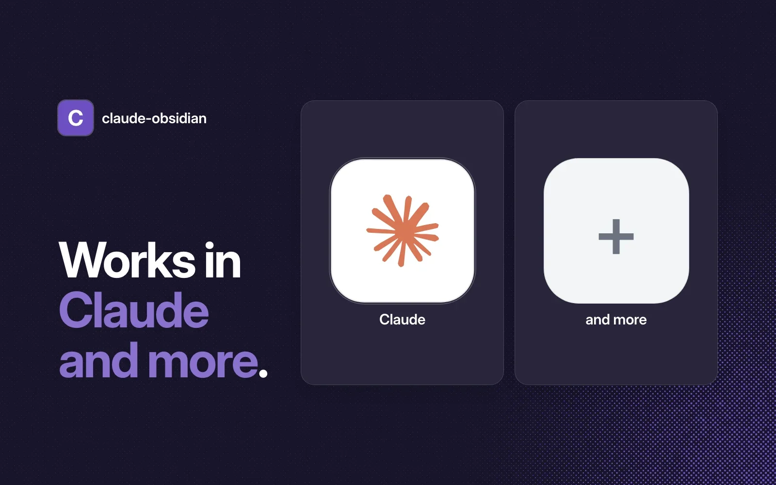 claude-obsidian works in Claude and more agents.