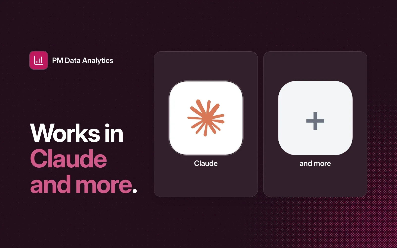 PM Data Analytics works in Claude and more.