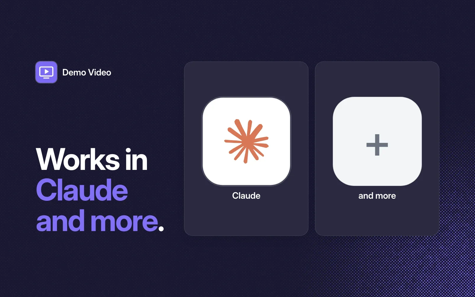 Demo Video works in Claude and more agents.