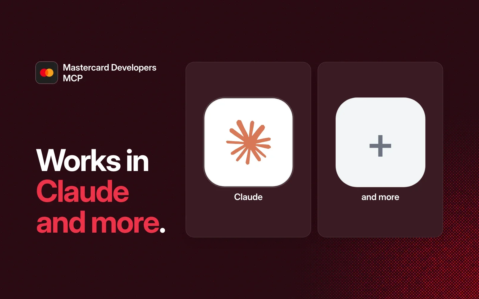 Mastercard Developers MCP works in Claude and more agents.