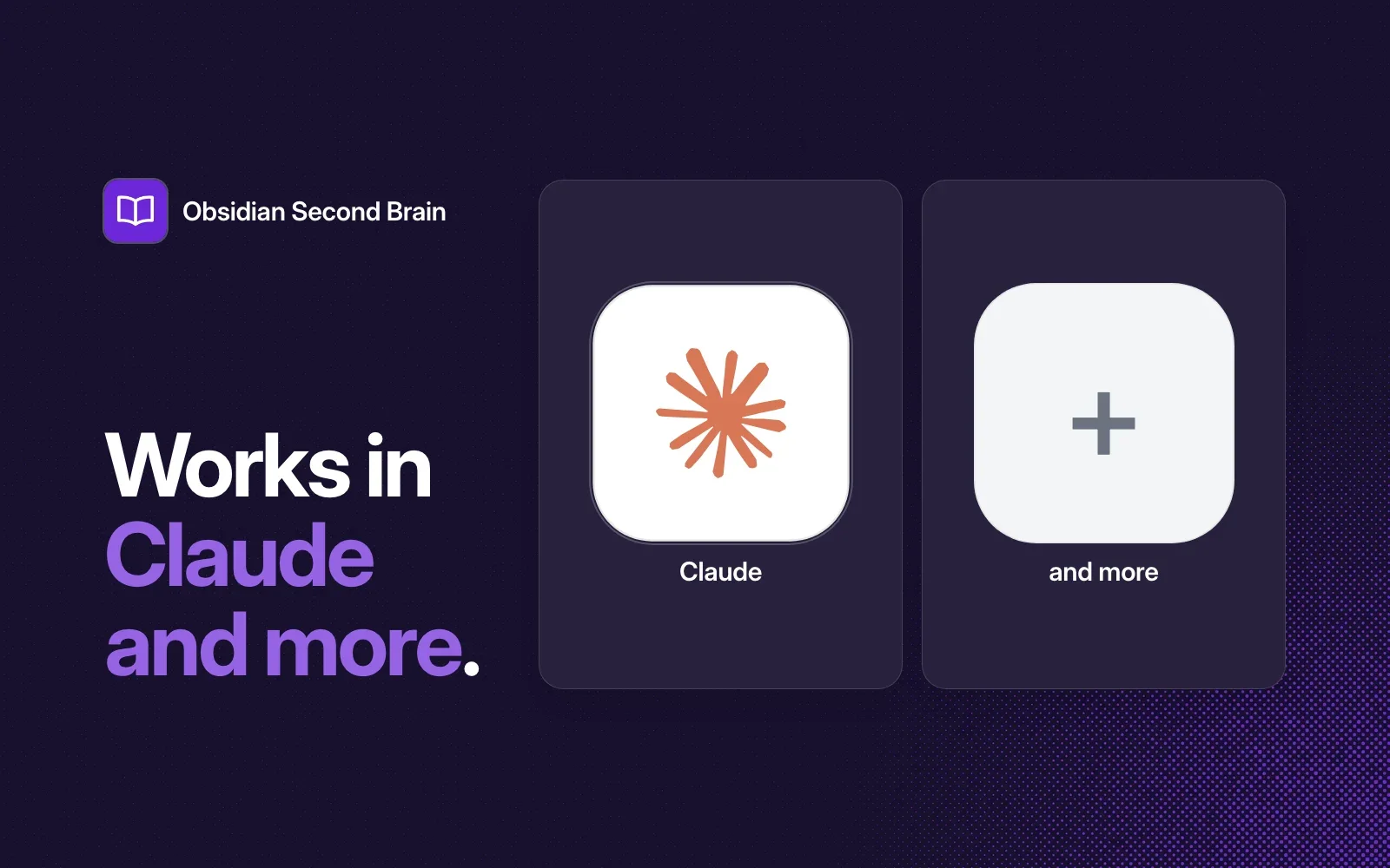Obsidian Second Brain works in Claude and more.