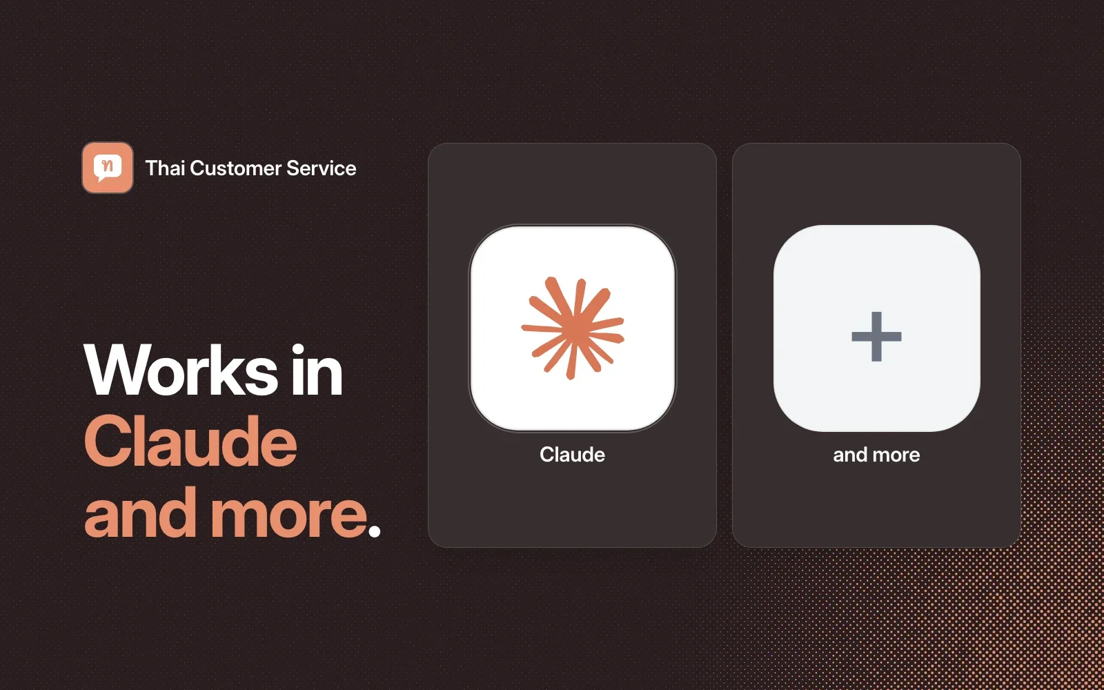 Thai Customer Service works in Claude and more agents.