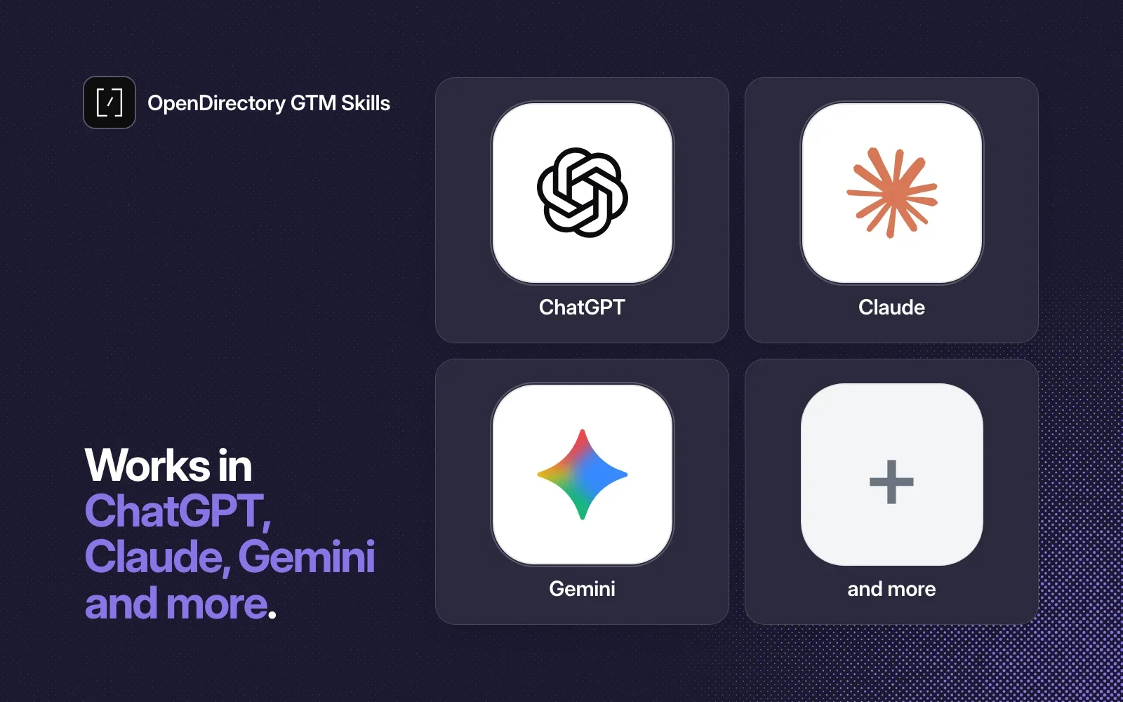 Works in ChatGPT, Claude, Gemini and more.