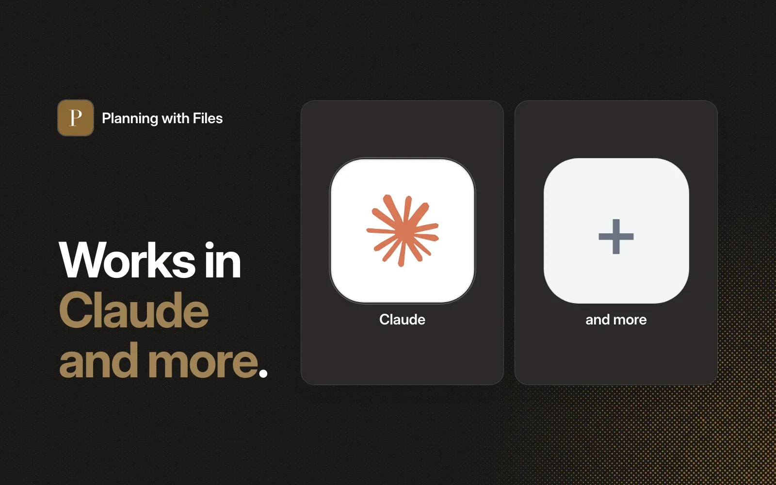 Planning with Files works in Claude and more agents.