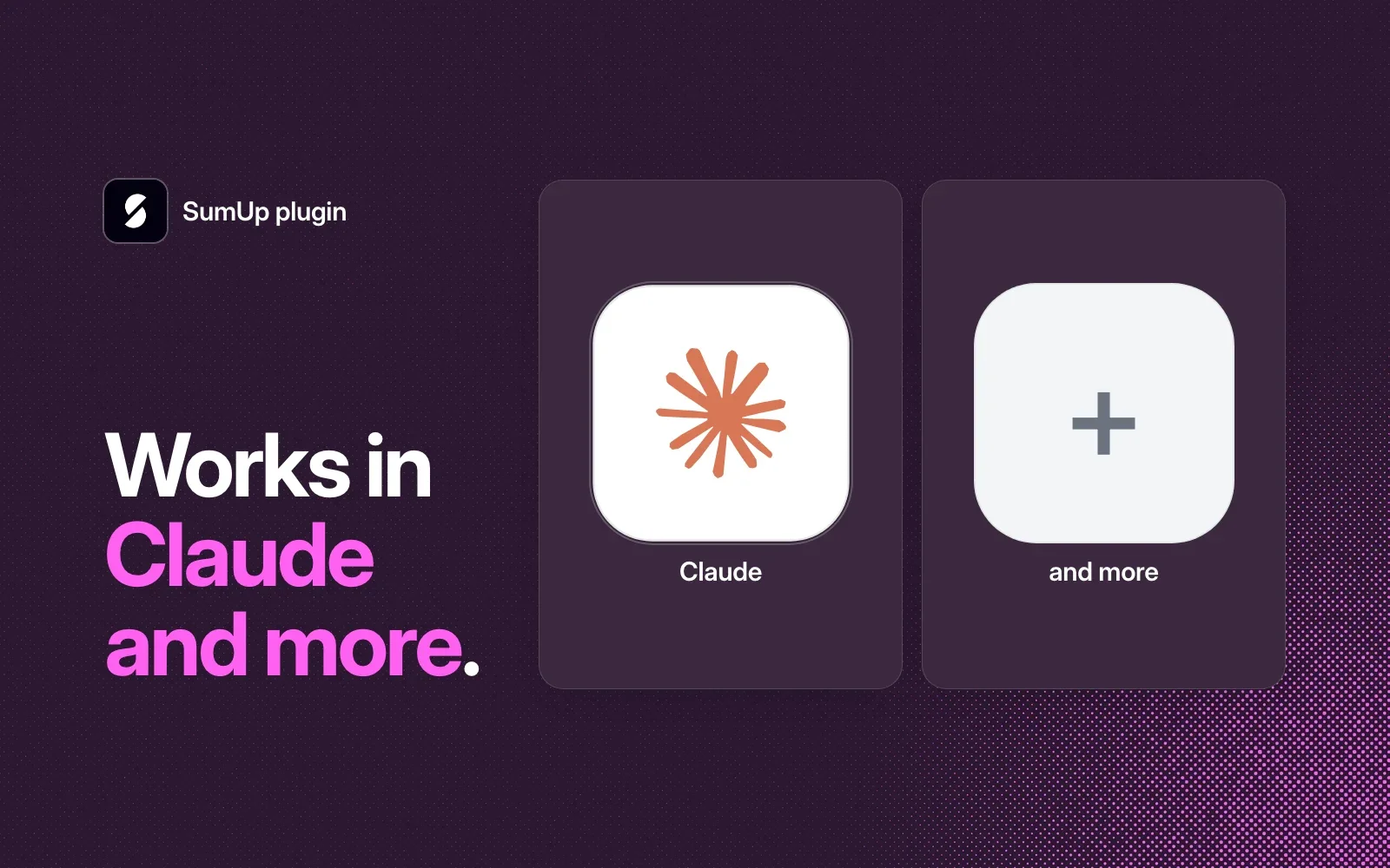 SumUp plugin works in Claude and more agents.