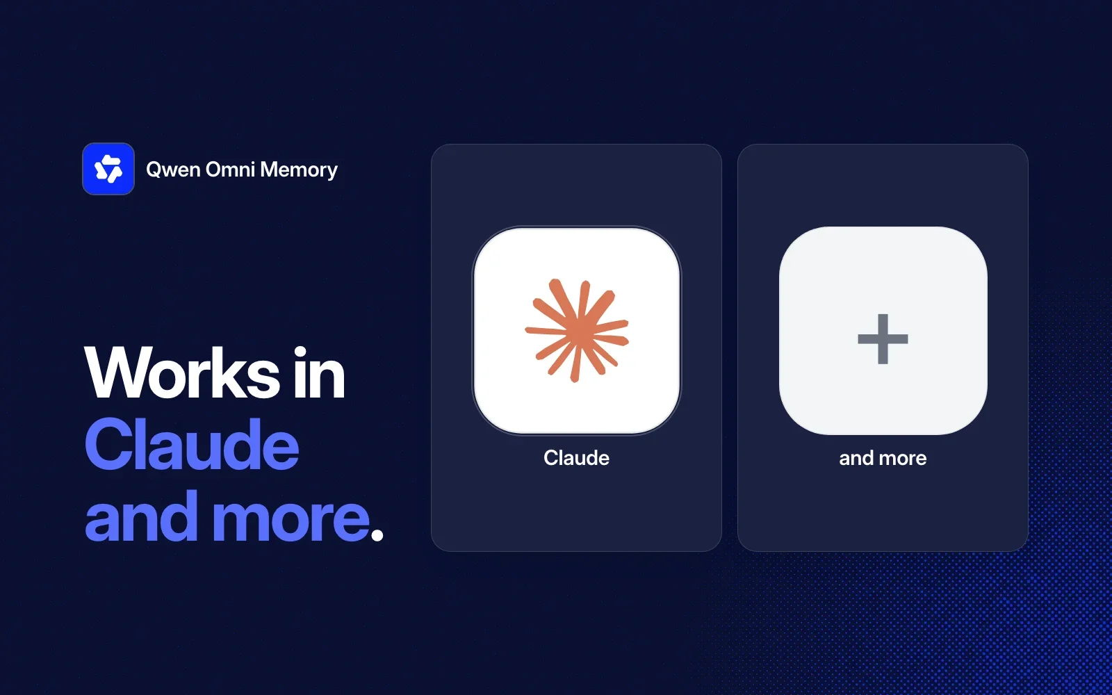 Qwen Omni Memory works in Claude and more agents.